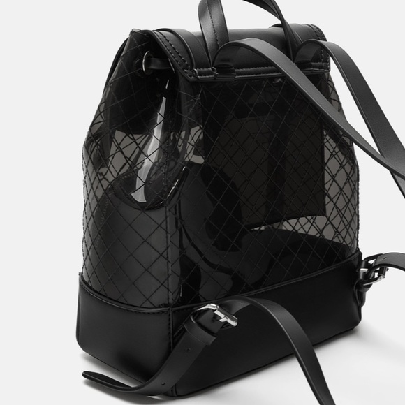 black vinyl backpack
